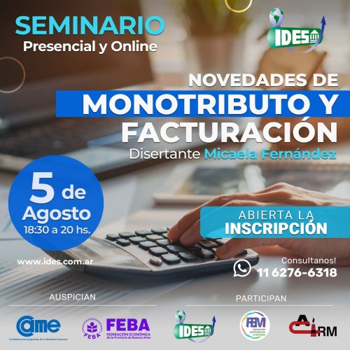 seminario gratuito novedades de monotributo y facturacion 